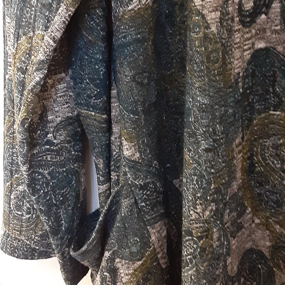 Susan Graver Weekend Printed Ribbed Knit Mock-Neck Tunic - Picture 4 of 5
